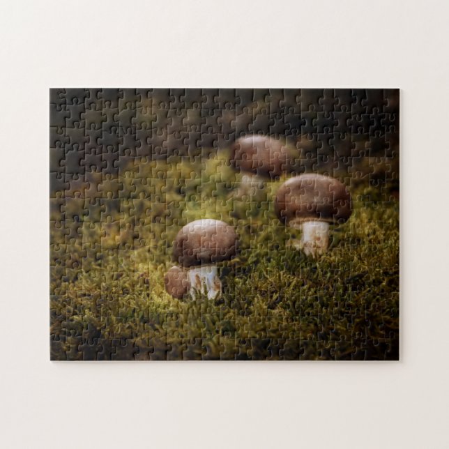 Puzzle Champignon de Paris sur la mousse (Horizontal)