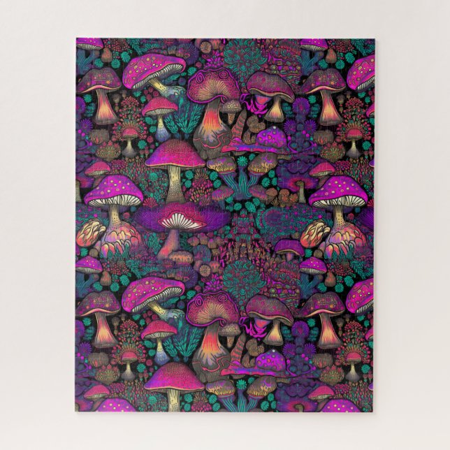Puzzle Champignon Psychedélique Tripant   (Vertical)