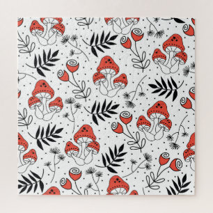 Puzzle Champignons champignon : Nature Line Art
