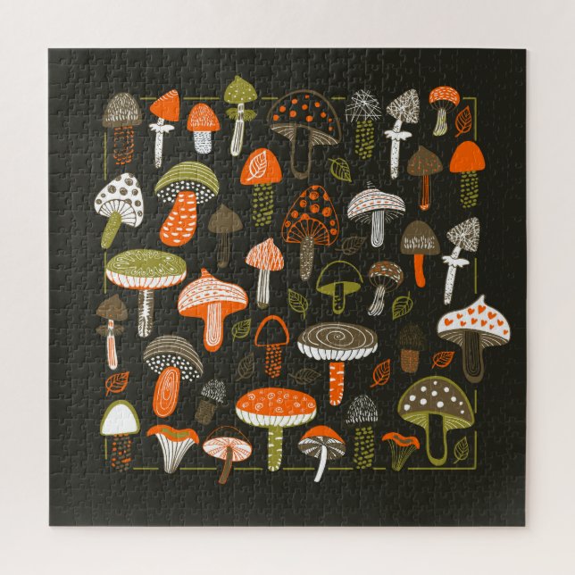 Puzzle Champignons colorés : Collection de fées (Vertical)