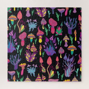 Puzzle Champignons psychédéliques Motif des couleurs arc-