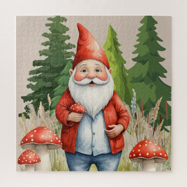 Puzzle Champignons rouges Gnome (Vertical)