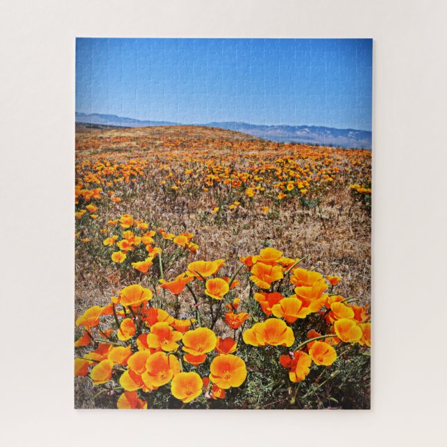 Puzzle Champs de pavot en Californie - Fleurs - 16x20 - 5 (Vertical)