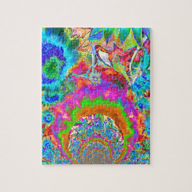 Puzzle Champs de tournesol pour toujours -bleu (Vertical)