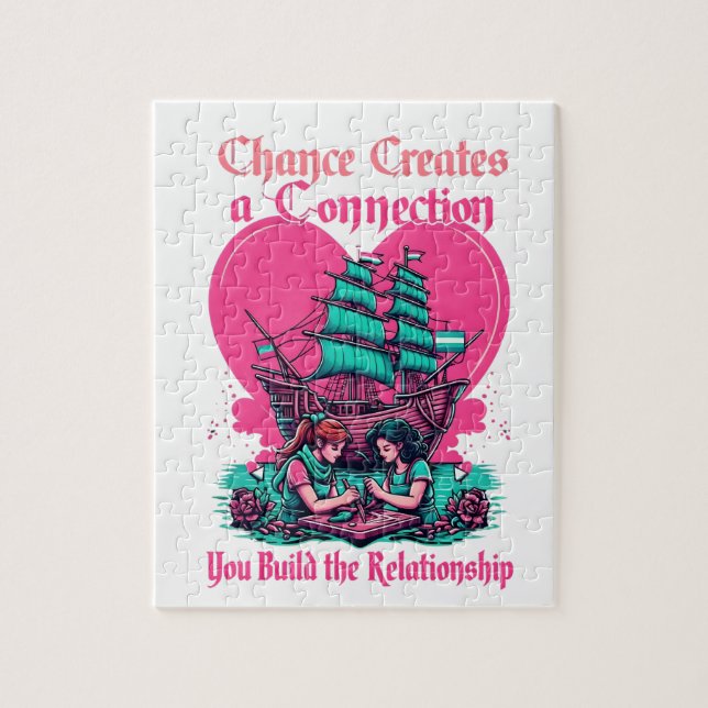 Puzzle Chance crée une connexion, vous construisez les re (Vertical)