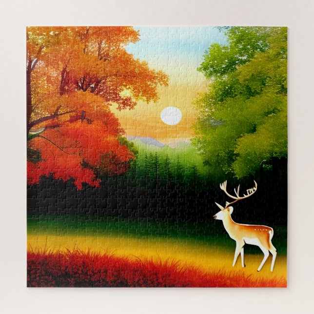 Puzzle Changer de saison Aquarelle - Automne été (Vertical)