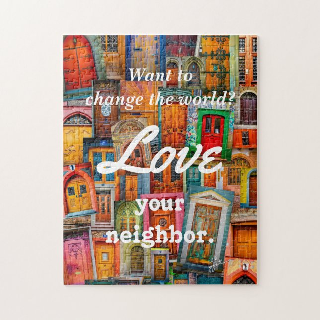 Puzzle Changez l'amour du monde vos portes uniques (Vertical)
