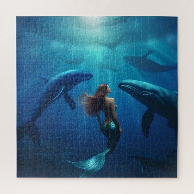 Puzzle "Chanson de baleine et chant de sirène : le voyage (Vertical)