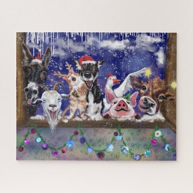 Puzzle Chanson de Noël - Fête des animaux - Joie (Horizontal)