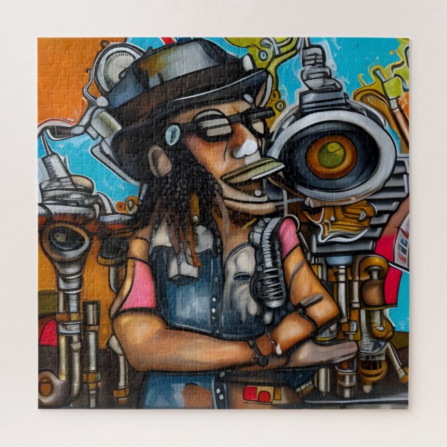 Puzzle Chanteur de Steampunk en Dreamland (Vertical)