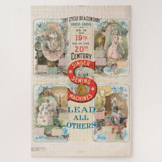 Puzzle Chanteur vintage - Machine à coudre et