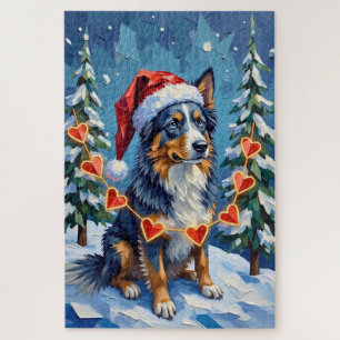 Puzzle Chapeau de guirlande de Noël Low-Poly Berger Austr