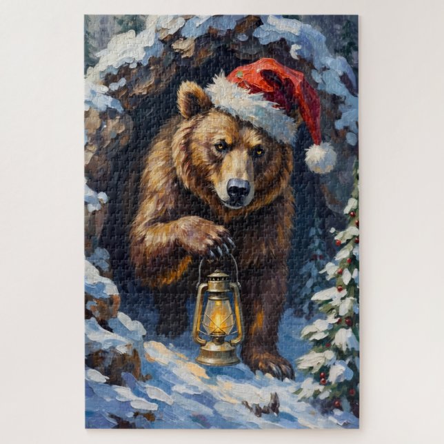 Puzzle Chapeau d'ours grizzly émergeant du sommeil de Noë (Vertical)
