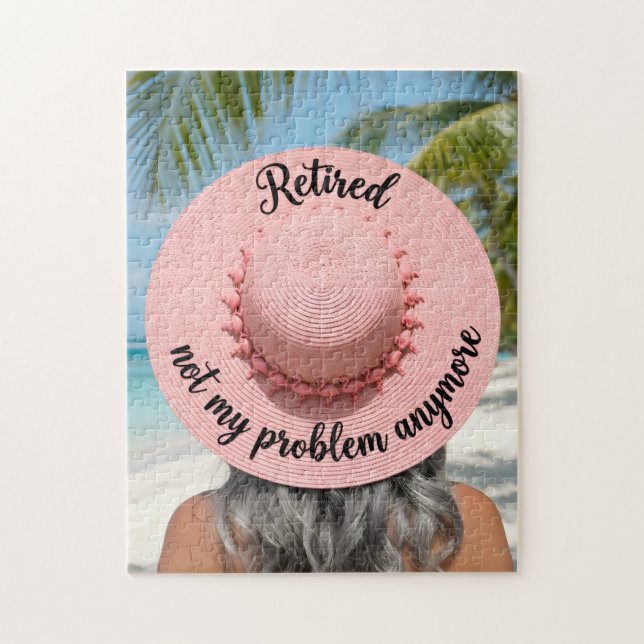 Puzzle Chapeau Retraité Plus Mon Problème Devenu Tropical (Vertical)