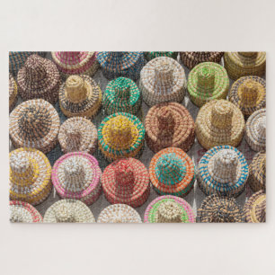 Puzzle Chapeaux Tissés Colorés