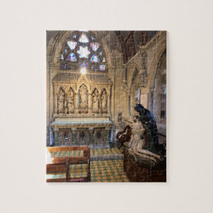 Puzzle Chapelle Intérieur avec autel et vitre en verre