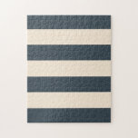 Puzzle Charcoal and Antique White Stripes<br><div class="desc">fun,  simple image of charcoal gray and antique white fat stripes.</div>