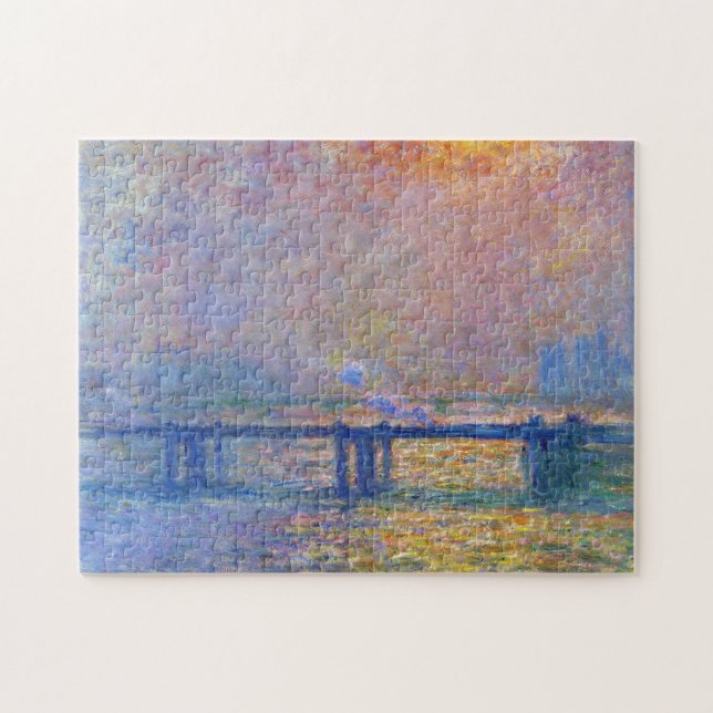 Puzzle Charing Cross Bridge, The Thames, Claude Monet (Horizontal)