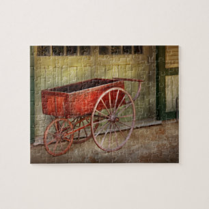 Puzzle Chariot - Ce vieux chariot rouge