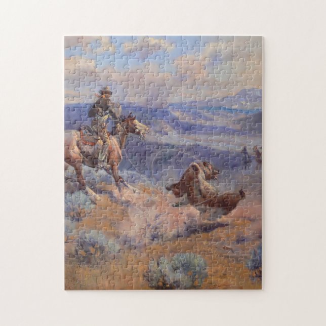 Puzzle Charles Marion Russell - Boucles Et Chevaux Rapide (Vertical)