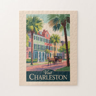 Puzzle Charleston Caroline du Sud Illustration Art de Voy