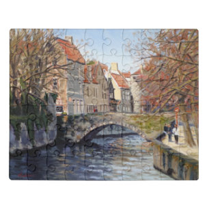 Puzzle Charmant vieux pont sur le canal de Bruges Pittore