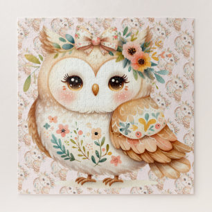 Puzzle Charme de hibou floral Boho Cottagecore Farmcore