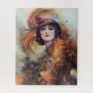 Puzzle Charme des yeux verts femme vintage