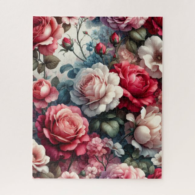 Puzzle Charme floral de la rose intemporelle (Vertical)
