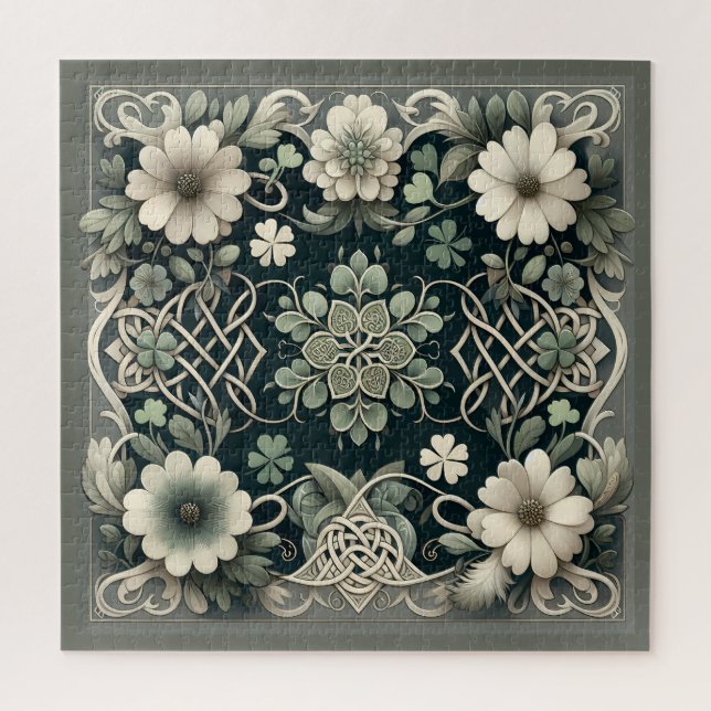 Puzzle Charme floral du trèfle celtique (Vertical)