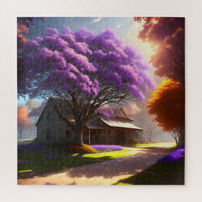 Puzzle Charme intemporel : Ferme rustique et vieux Jacara (Vertical)
