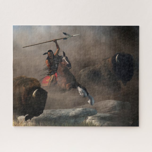 Puzzle Chasse au bison (Horizontal)