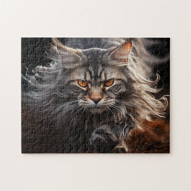Puzzle Chasse au chat au coon du Maine (Horizontal)