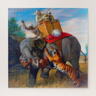 Puzzle Chasse au tigre Briton Rivière 1920 