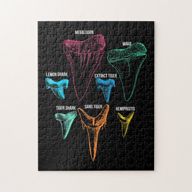 Puzzle Chasse aux dents de requin - Cadeaux de requins fo (Vertical)