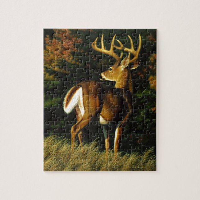 Puzzle Chasseur de cerfs blancs Monster Buck (Vertical)
