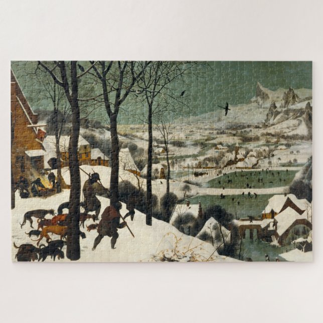 Puzzle Chasseurs dans la neige (par Pieter Bruegel l'Anci (Horizontal)