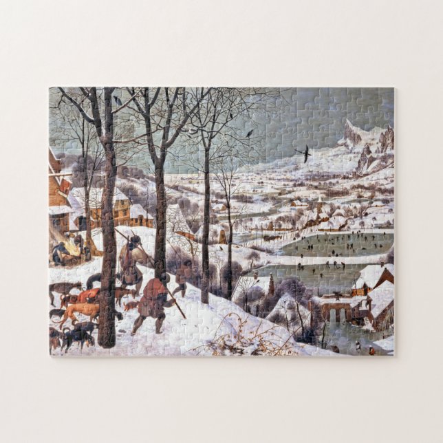 Puzzle Chasseurs dans la neige, Pieter Bruegel l'Ancien (Horizontal)
