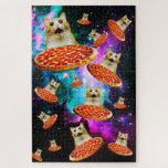Puzzle Chat à pizza de l'espace amusant<br><div class="desc">Un design fou et amusant pour un cadeau cool !</div>