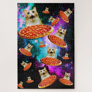 Puzzle Chat à pizza de l'espace amusant