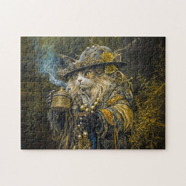 Puzzle Chat alchimiste de la forêt enchantée (Horizontal)