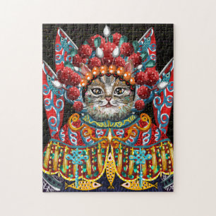 Puzzle Chat aquarelle