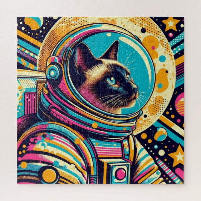 PUZZLE CHAT-ASTRONAUT 7 SIAMESE (Vertical)