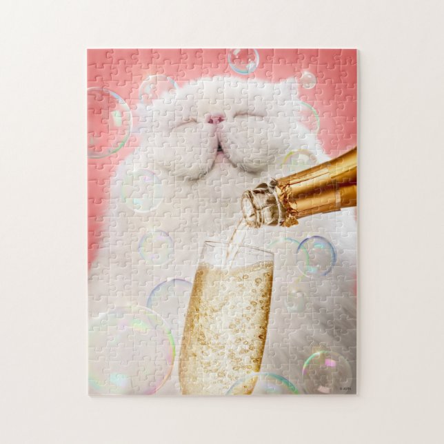 Puzzle Chat au Champagne (Vertical)