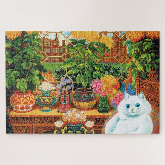 Puzzle Chat aux Fleurs, Louis Wain (Horizontal)
