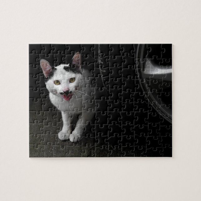Puzzle Chat avec Moustache (Horizontal)