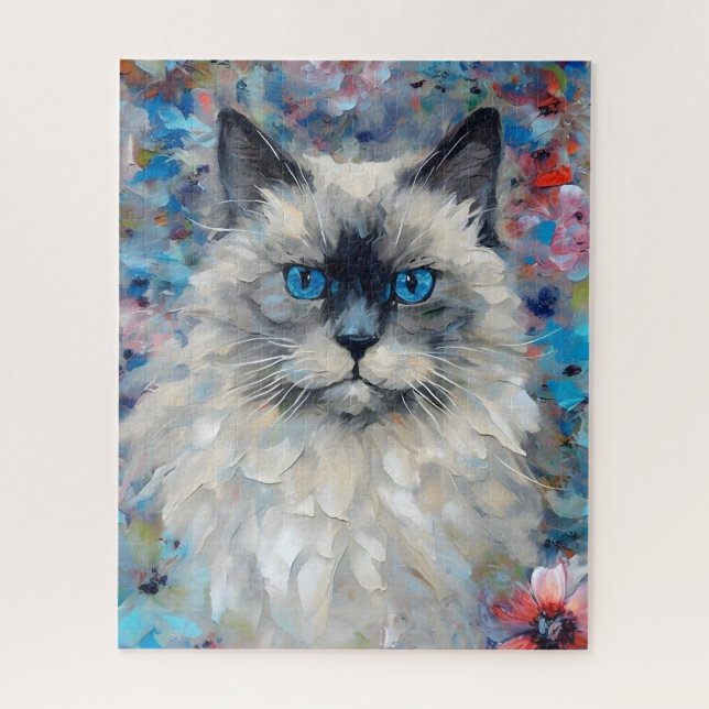 Puzzle Chat Birman coloré (Vertical)
