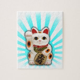 Puzzle Chat chanceux (Maneki-neko)