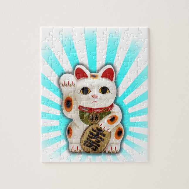 Puzzle Chat chanceux (Maneki-neko) (Vertical)