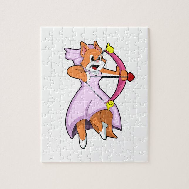 Puzzle Chat comme mariée avec une robe de mariée.PNG (Vertical)